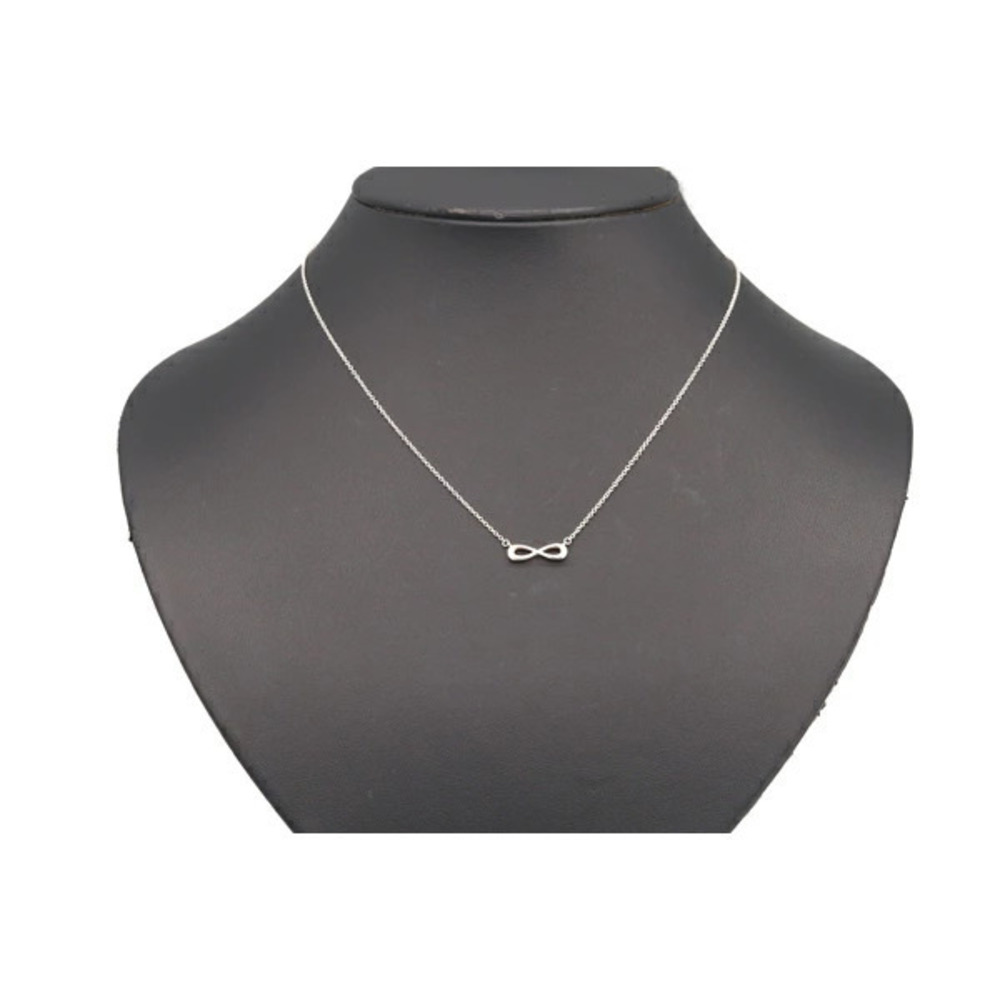 Tiffany Co Necklace Infinity SV Sterling Silver Pendant Choker Accessory - Picture 5 of 6